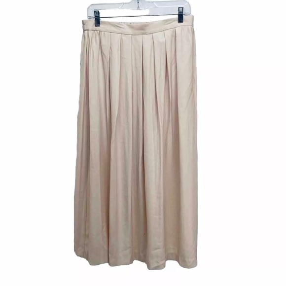 Jessica Howard Skirt Size 14 Women’s Pleated Mide Solid Elastic Pink Zip - Picture 11 of 11